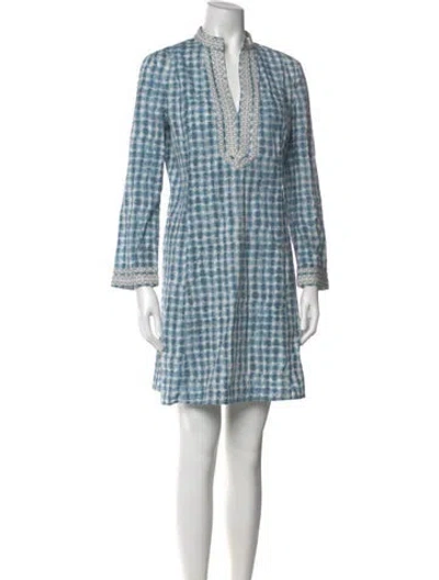Pre-owned Tory Burch Plaid Print Mini Dress