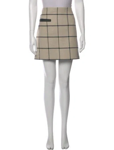 Pre-owned Tory Burch Plaid Print Mini Skirt