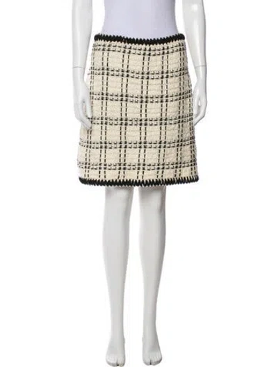 Pre-owned Tory Burch Plaid Print Mini Skirt In Multi