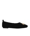 Tory Burch Plain Colour Ballet Flats In Black