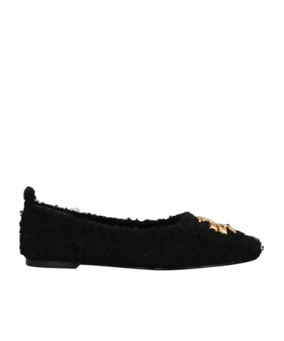 Tory Burch Plain Colour Ballet Flats In Black