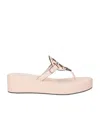Tory Burch Woman Thong Sandal Light Pink Size 6.5 Leather In Pink