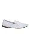 Tory Burch Plain Colour Loafers In White