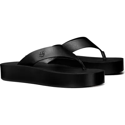 Tory Burch Platform Flip Flop In Black/black