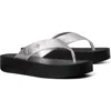 Tory Burch Platform Flip Flop In Silver