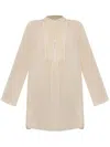 Tory Burch Pleat Detailing Tunic In Neutrals