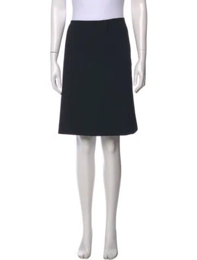 Pre-owned Tory Burch Pleated Accents Knee-length Skirt In Black