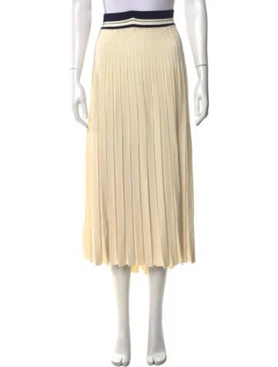 Pre-owned Tory Burch Pleated Accents Midi Length Skirt