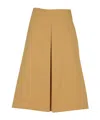 Tory Burch Two Tone Popeline Cotton Accordion Skirt In Nude