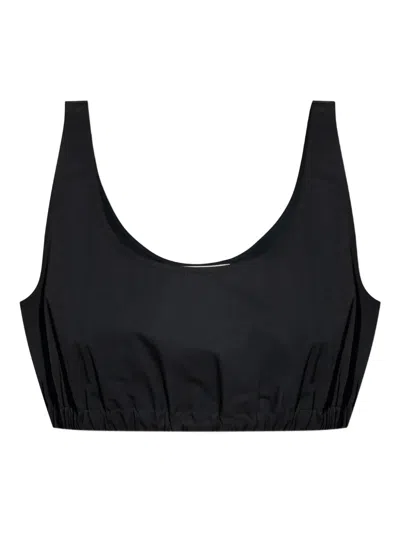 TORY BURCH PLEATED CROP TOP