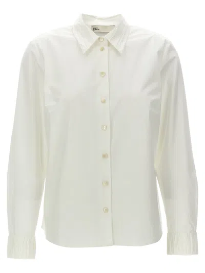 Tory Burch Pleated Detail Shirt In White