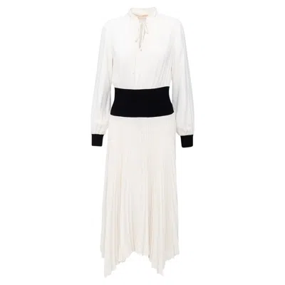 Pre-owned Tory Burch Pleated Dress - '20s In Gray