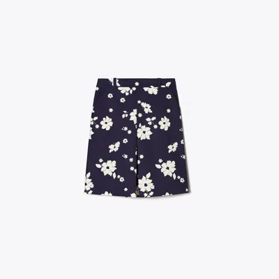 Tory Burch Pleated Golf Skirt In Blue