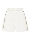 Tory Burch Pleated High-waisted Shorts In Neutral