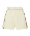 Tory Burch Pleated High-waisted Shorts In White