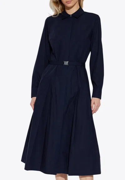 TORY BURCH PLEATED MIDI SHIRT DRESS