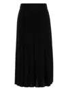 Tory Burch Black Viscose Blend Skirt