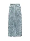Tory Burch Pleated Viscose Skirt