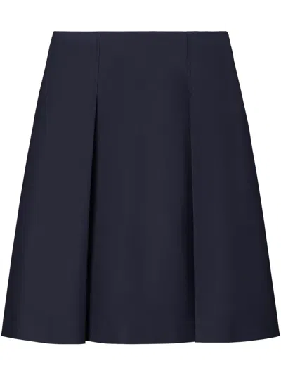 Tory Burch Pleated Skirt In Blue