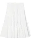 Tory Burch Pleated Skirt In White