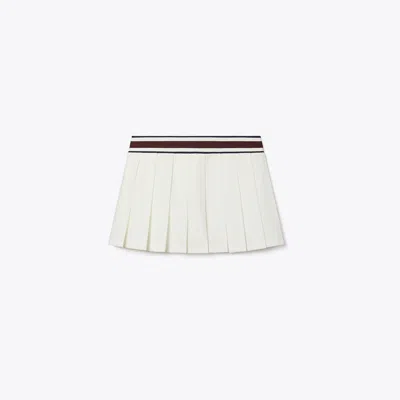 Tory Burch Pleated Tennis Skirt In White