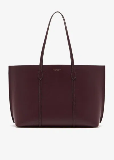 Tory Burch Plush Tote Handbag In Dark Carmine