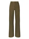 Tory Burch Cotton Cargo Pant In Green