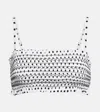 Tory Burch Polka-dot Bandeau Bikini Top In Multicoloured