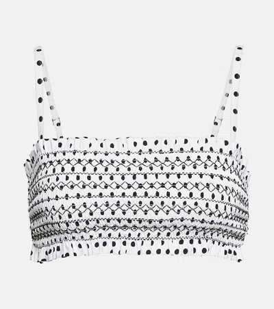 Tory Burch Polka-dot Bandeau Bikini Top In Multicoloured