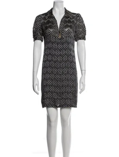 Pre-owned Tory Burch Polka Dot Print Knee-length Dress In Blue