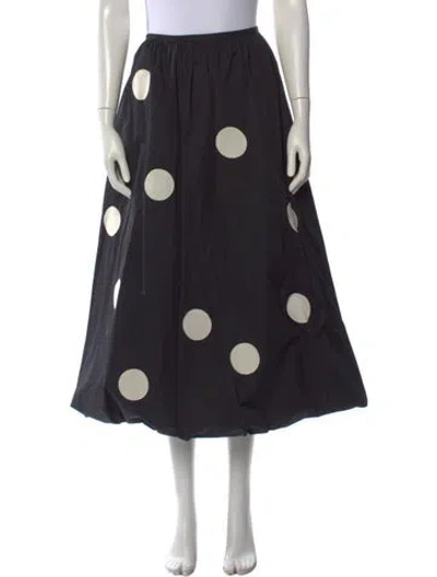 Pre-owned Tory Burch Polka Dot Print Midi Length Skirt