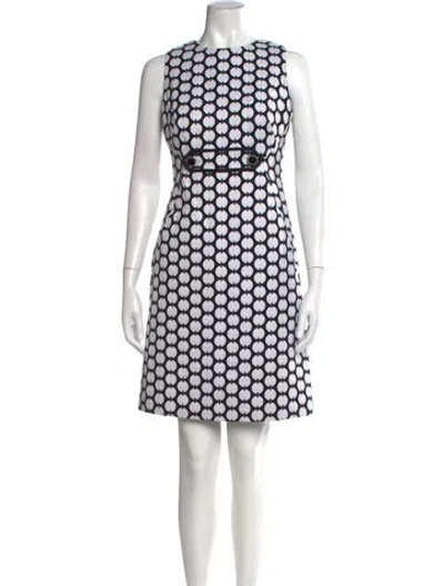 Pre-owned Tory Burch Polka Dot Print Mini Dress In Black/white