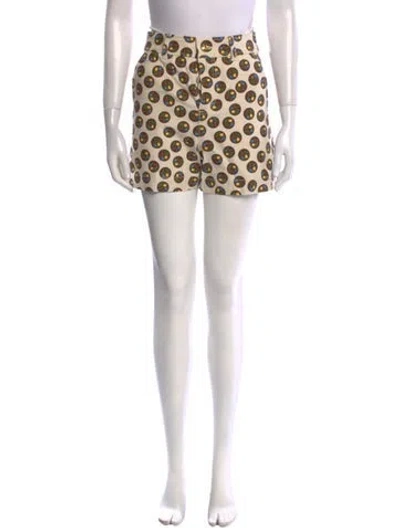 Pre-owned Tory Burch Polka Dot Print Mini Shorts W/ Tags In Pink