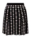 Tory Burch Polka Dot-print Pleated Skirt In Black