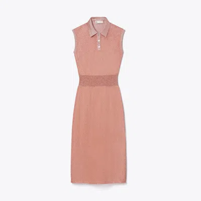 Tory Burch Polo Mesh Dress In Pink