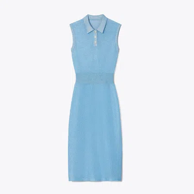 Tory Burch Polo Mesh Dress In Starlight Blue