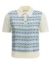 Tory Burch Patterned Front Top With Classic Polo Collar In Multicolor