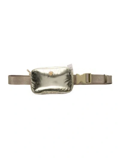Pre-owned Tory Burch Ponyhair Belt Bag In Gold/metallic