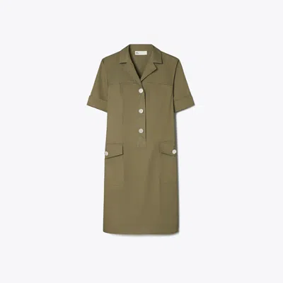 Tory Burch Poplin Camp Dress In Green