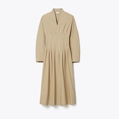 Tory Burch Poplin Dress In Nude