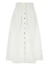 Tory Burch Flared Button-up Midi Skirt