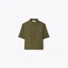 Tory Burch Poplin Shirt In Green