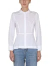 Tory Burch Poplin With Removable Collar Shirt In Animal Print