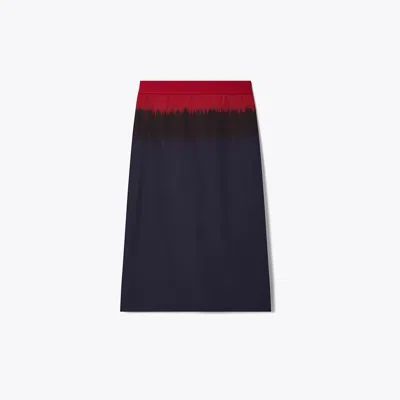 Tory Burch Poplin Skirt In Blue