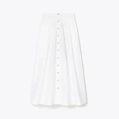 Tory Burch Poplin Skirt In White