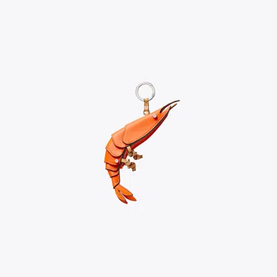 Tory Burch Prawn Bag Charm In Orange