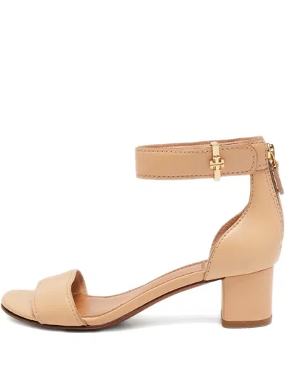 Pre-owned Tory Burch  45mm Leather Sandals In Neutral