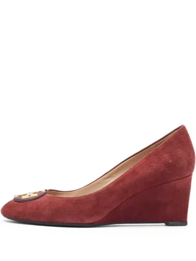 Pre-owned Tory Burch  60mm Luna Wedge-heel Pumps