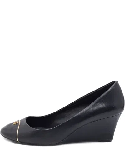 Pre-owned Tory Burch  70mm Leather Wedge Pumps