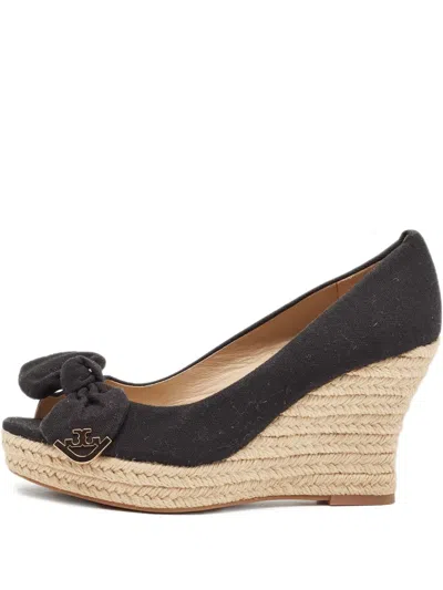 Pre-owned Tory Burch  90mm Knotted Open-toe Espadrilles